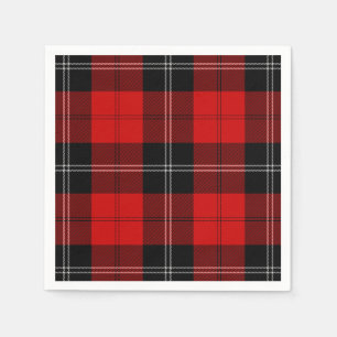 Ramsay tartan red black plaid napkin