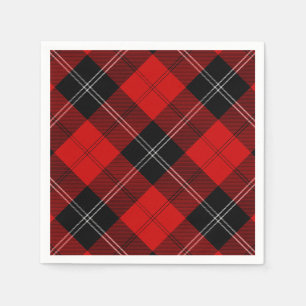 Ramsay tartan red black plaid napkin
