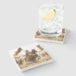 Ramses II Leading the Battle of Kadesh Stone Coaster