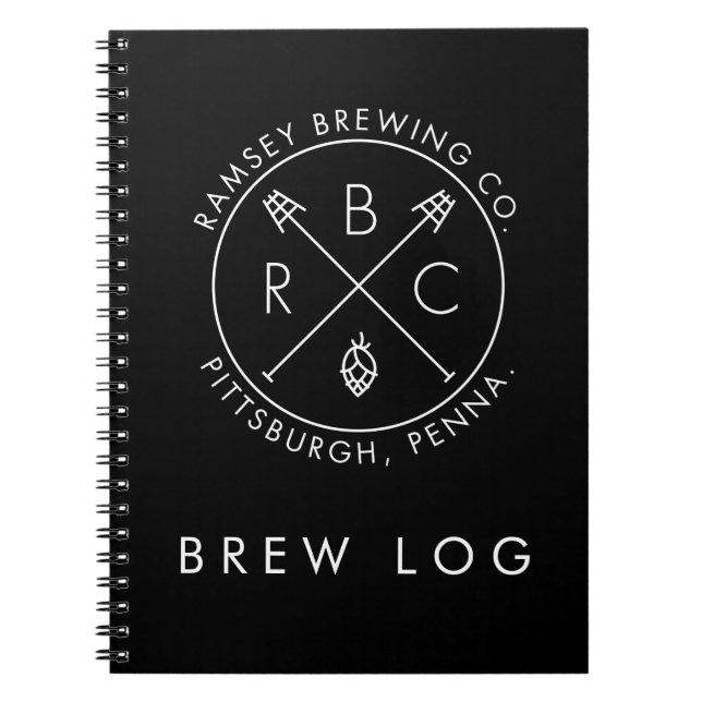 Ramsey Brewing Co. Brew Log Notebook (Front)