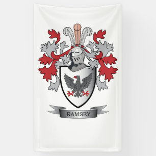 Ramsey Family Crest Coat of Arms Banner