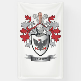 Ramsey Family Crest Coat of Arms Banner