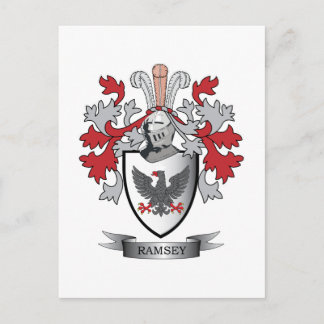 Ramsey Family Crest Coat of Arms Postcard