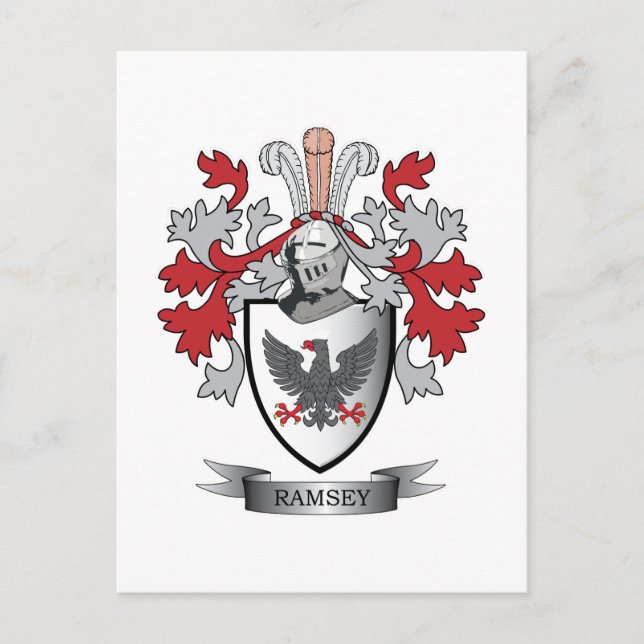 Ramsey Family Crest Coat of Arms Postcard (Front)