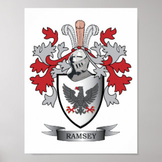 Ramsey Family Crest Coat of Arms Poster