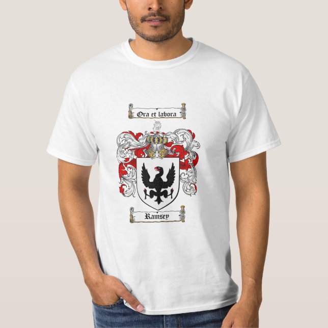 Ramsey Family Crest - Ramsey Coat of Arms T-Shirt (Front)