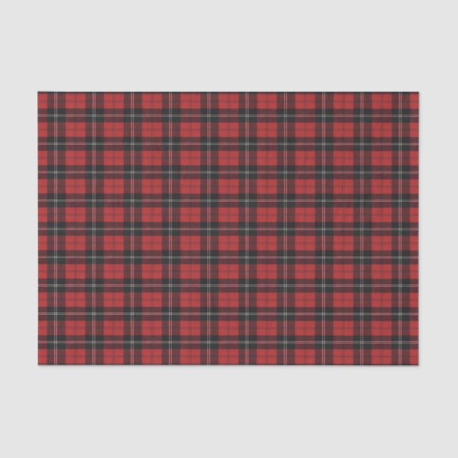 Ramsey Red Modern Original Scottish Tartan Tissue Paper (Front)