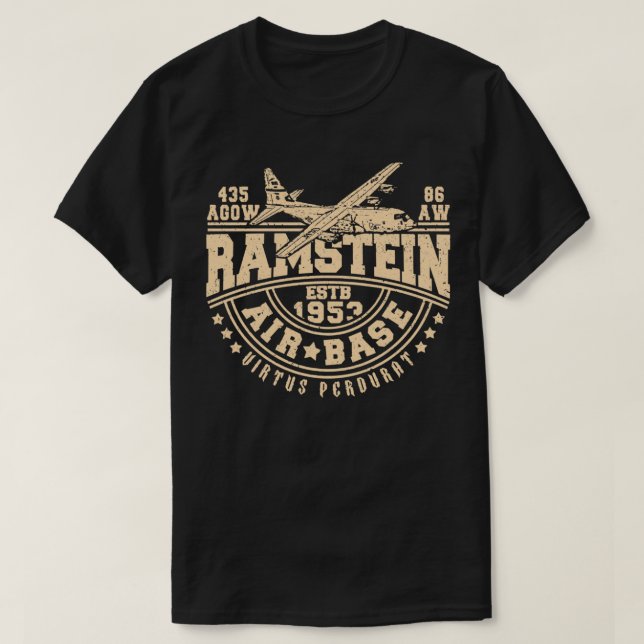 Ramstein Air Base USAF Rhineland Palatinate German T-Shirt (Design Front)