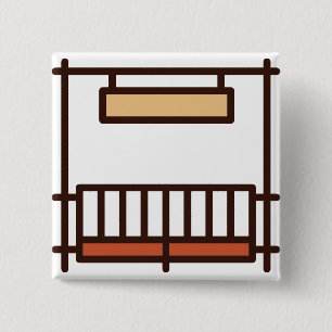 ranch 15 cm square badge