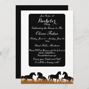 Ranch and Rides Themed Bachelor Party Invitation