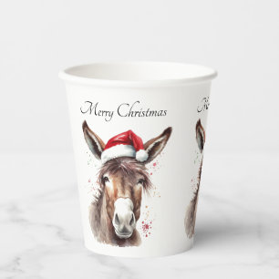 Ranch Donkey Christmas Drink Station Paper Cups
