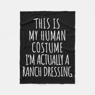 Ranch Dressing Costume Shirt Funny Halloween Fleece Blanket