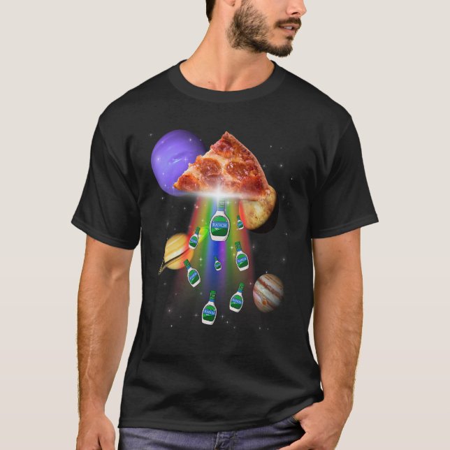 Ranch Dressing Pizza  UFO Foodie LGBTQ Pride T-Shirt (Front)