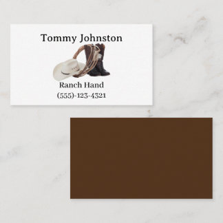 Ranch Hand Business Card