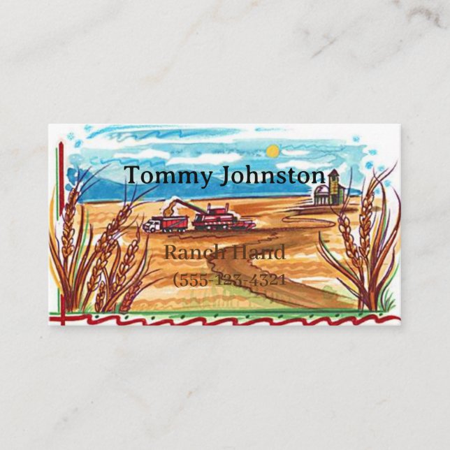 Ranch Hand  Business Card (Front)