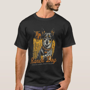 Ranch Herding Dog Cattle Farm Life Western Fall Co T-Shirt