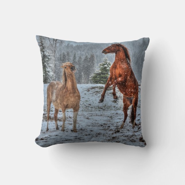 Ranch Horse Equine Photo Design for Animal-lovers Cushion (Front)