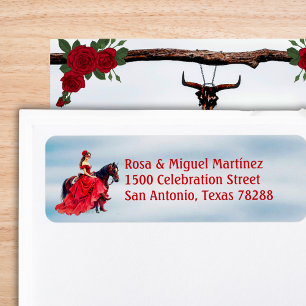 Ranch Masquerade Quinceañera Return Address