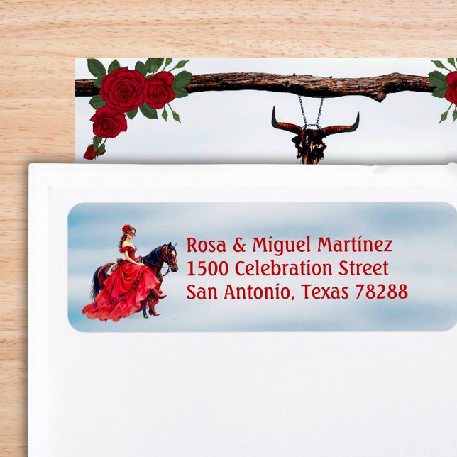 Ranch Masquerade Quinceañera Return Address (Ranch Masquerade Quinceañera Return Address Label)