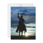 Ranch sunset horseback Riding cowboy silhouette