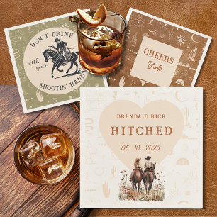 Ranch Wedding Hitched Customised Paper Napkin
