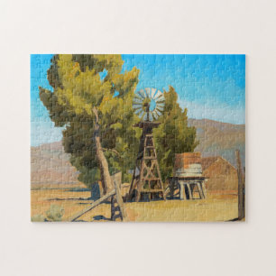 Ranch Windmill, Carson, Nevada by Maynard Dixon Jigsaw Puzzle