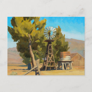 Ranch Windmill, Carson, Nevada by Maynard Dixon Postcard