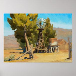 Ranch Windmill, Carson, Nevada by Maynard Dixon Poster