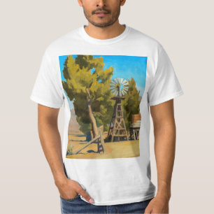 Ranch Windmill, Carson, Nevada by Maynard Dixon T-Shirt