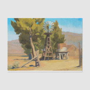 Ranch Windmill, Carson, Nevada by Maynard Dixon Tissue Paper