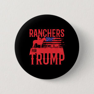 Ranchers For Trump Conservative Republican Support 6 Cm Round Badge