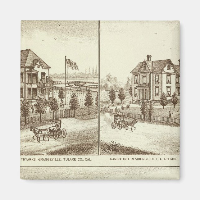 Ranches, Grangeville, Cal Magnet (Front)