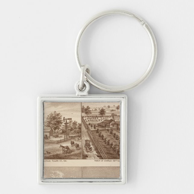 Ranches, stables, Tulare Co, Cal Key Ring (Front)