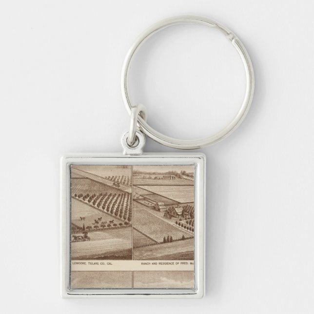 Ranches, Tulare Co, Cal 2 Key Ring (Front)