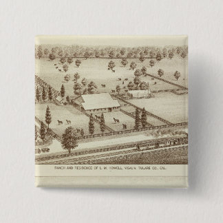 Ranches, Visalia, Cal 15 Cm Square Badge