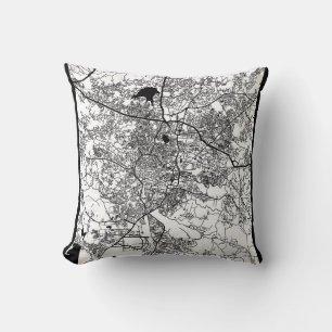 Ranchi Jharkhand City Map Cushion