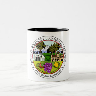 Rancho Cucamonga (California) City Seal Two-Tone Coffee Mug