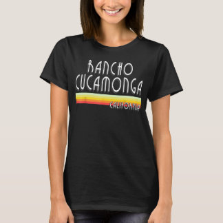 Rancho Cucamonga California  Retro CA Lines T-Shirt