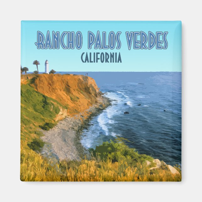Rancho Palos Verdes California Point Vicente Magnet (Front)