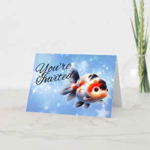 Ranchu Goldfish Fancy Goldfish Aquarium Invitation