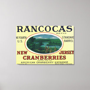 Rancocas Brand Cranberry Label Canvas Print