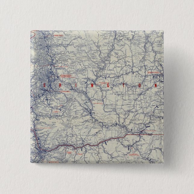 Rand McNally Official 1925 Auto Trails Map 15 Cm Square Badge (Front)