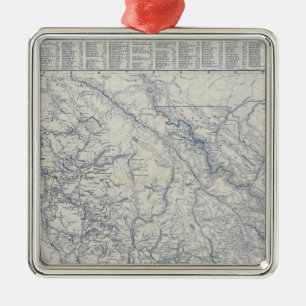 Rand McNally Official 1925 Auto Trails Map 2 Metal Tree Decoration