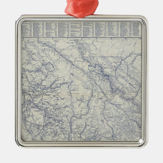 Rand McNally Official 1925 Auto Trails Map 2 Metal Tree Decoration (Front)