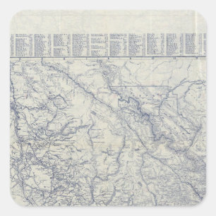 Rand McNally Official 1925 Auto Trails Map 2 Square Sticker