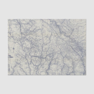 Rand McNally Official 1925 Auto Trails Map 2 Tissue Paper