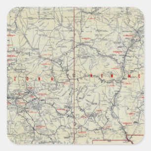Rand McNally Official 1925 Auto Trails Square Sticker