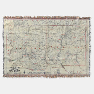 Rand McNally Official 1925 Auto Trails Throw Blanket