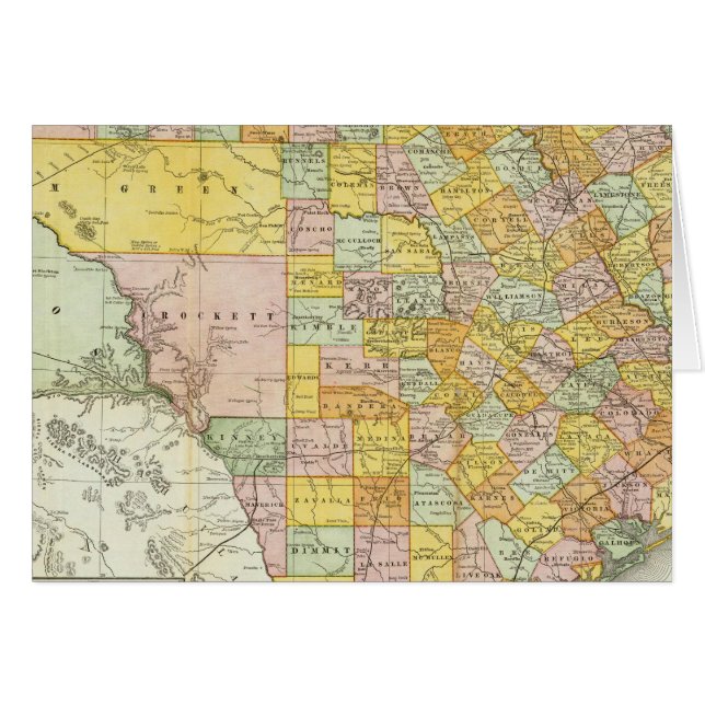 Rand McNally Railroad And County Map Of Texas (Front Horizontal)