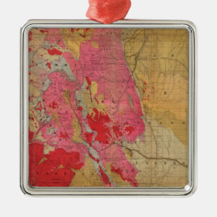 Rand McNally's new geological map Metal Tree Decoration